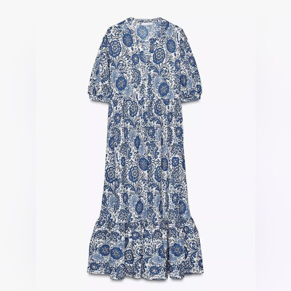 ZARA PRINTED MIDI DRESS - Picture 6 of 8